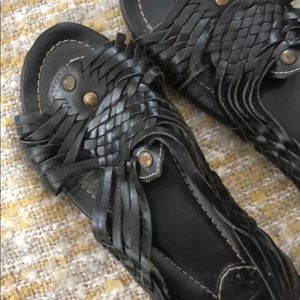 Frye Shoes - Frye black leather sandals, size 8 Frye Shoes - Frye black leather sandals, size 8